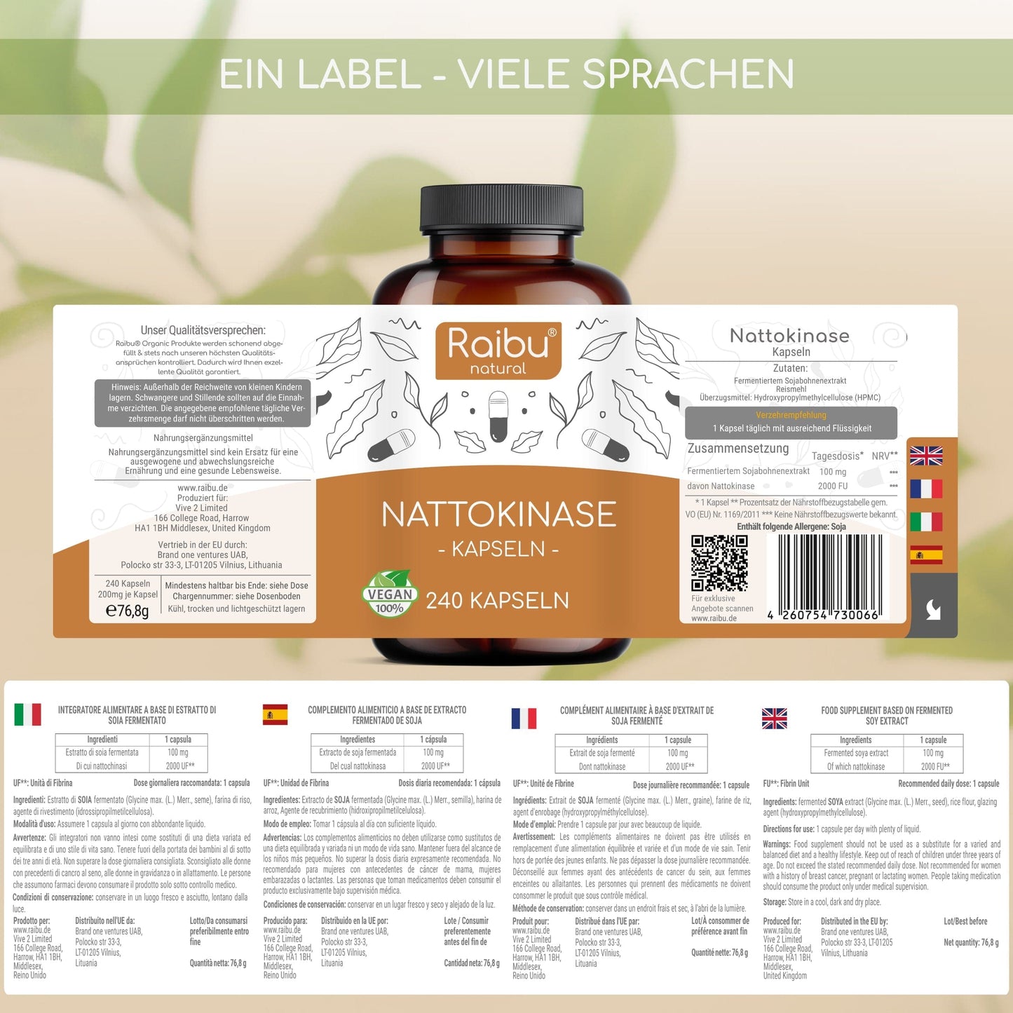 Herzgesundheit Komplett-Paket - Nattokinase, Ashwagandha & Kurkuma