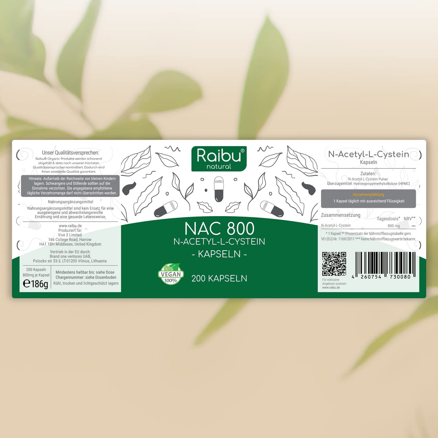 Gesamtkörper Wohlbefinden - Reishi, Kurkuma-Ingwer & N-Acetyl-Cystein (NAC)