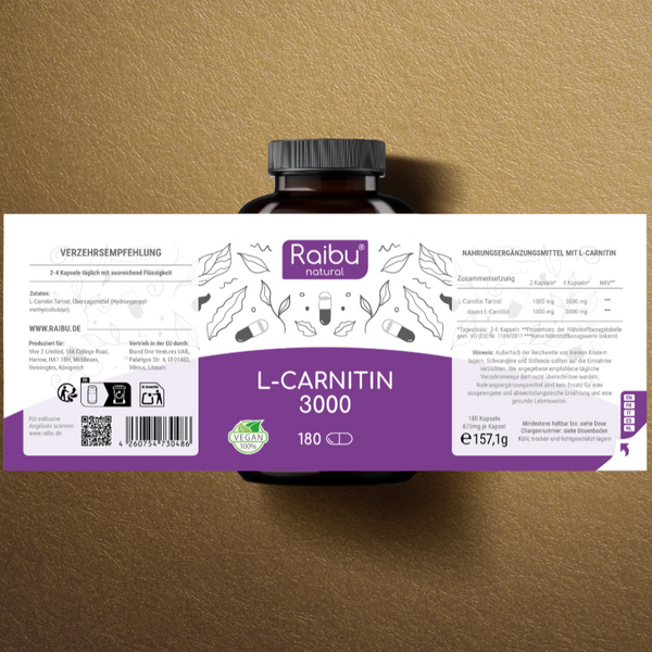 L-Carnitin 3000 |  180 Kapseln