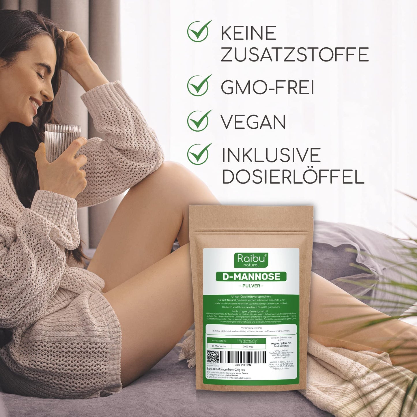 D-Mannose Pulver 250g | Hochrein, Vegan & Hochdosiert