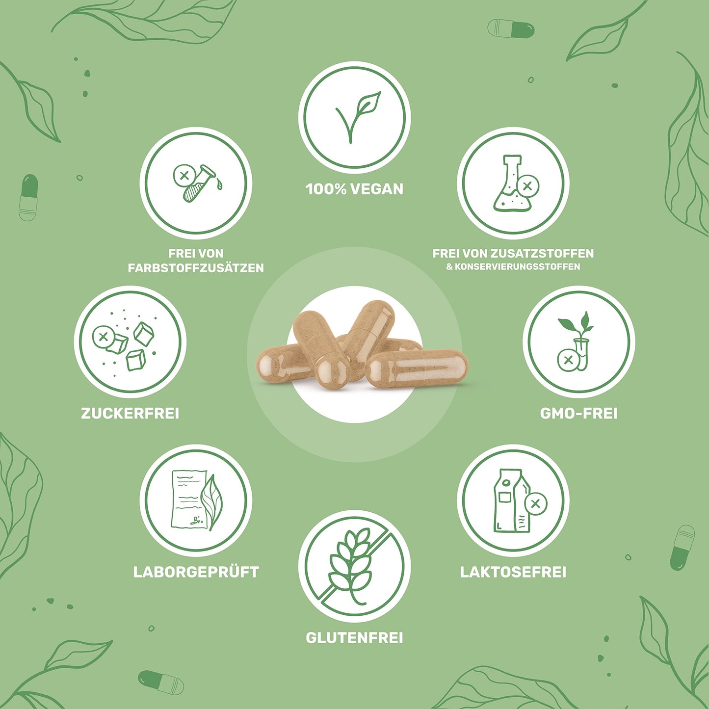 Reishi Kapseln hochdosiert (650mg / Kapsel) | 200 Stk. - Vegan & Laborgeprüft
