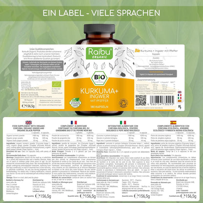 Gesamtkörper Wohlbefinden - Reishi, Kurkuma-Ingwer & N-Acetyl-Cystein (NAC)
