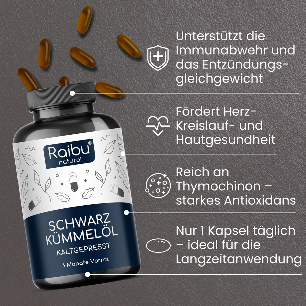 Schwarzkümmelöl | 180 Kapseln