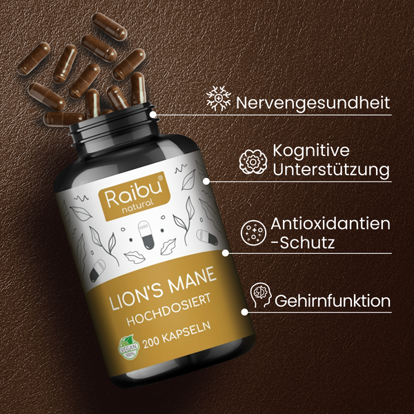 Lions Mane (hochdosiert) | 200 Kapseln