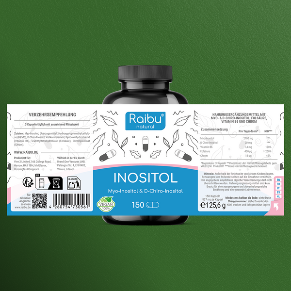Myo-Inositol & D-Chiro-Inositol-Komplex | 150 Kapseln