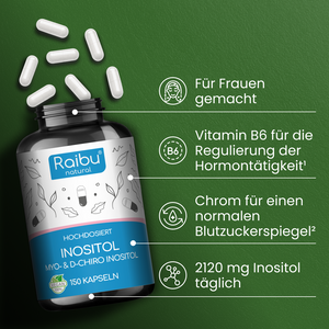 Myo-Inositol & D-Chiro-Inositol-Komplex | 150 Kapseln