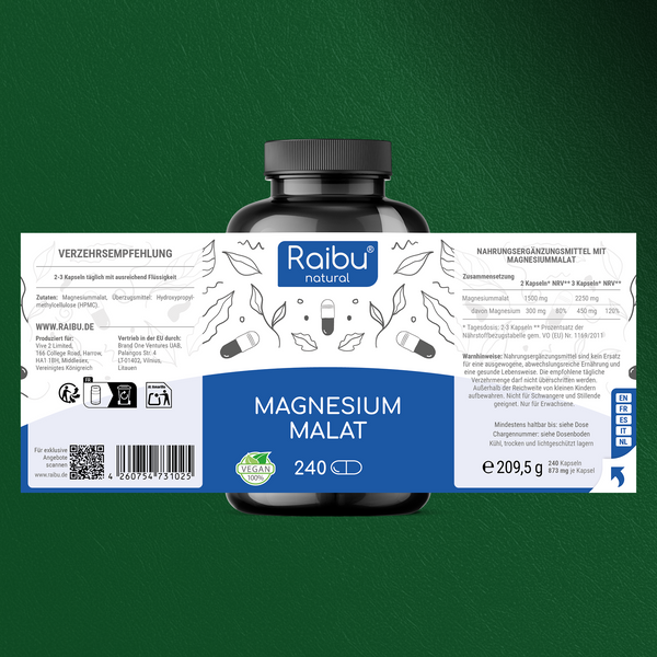 Magnesium Malat | 240 Kapseln