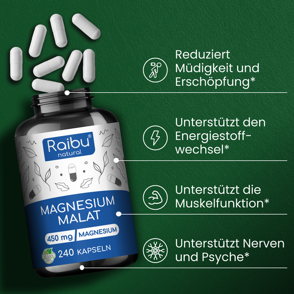 Magnesium Malat | 240 Kapseln