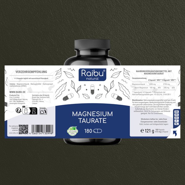 Magnesiumtaurat | 180 Kapseln