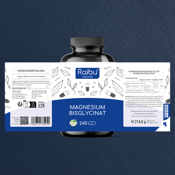 Magnesiumbisglycinat | 240 Kapseln