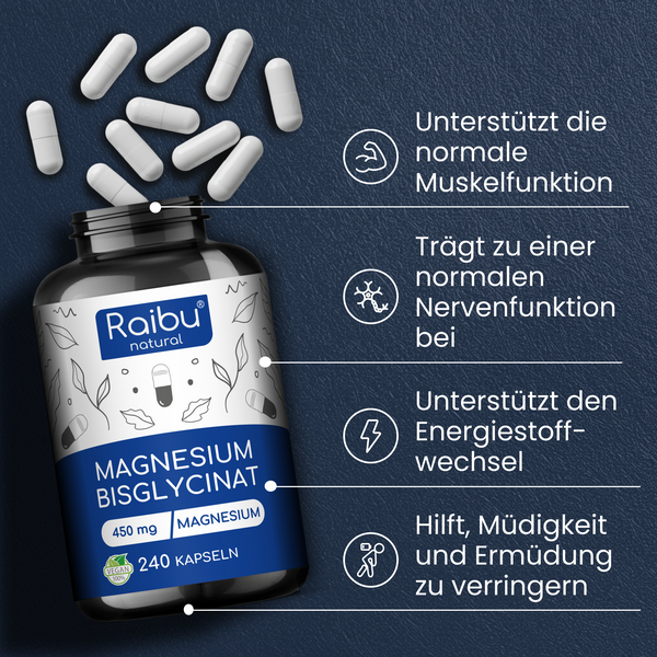 Magnesiumbisglycinat | 240 Kapseln