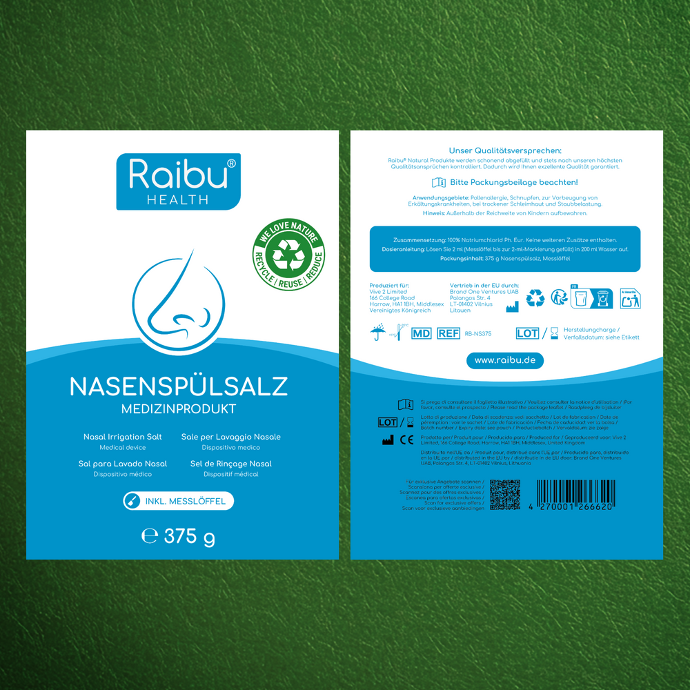 Nasenspülsalz für Nasenduschen