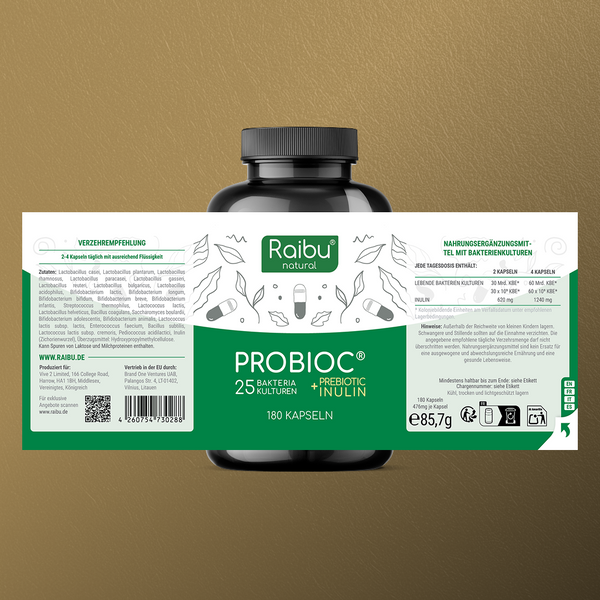 Probioc Kulturen-Komplex | 180 magensaftresistente Kapseln