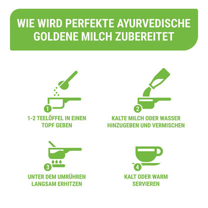 Goldene Milch Pulver BIO I Ashwagandha Kurkuma Latte Mix | 300g Golden Milk