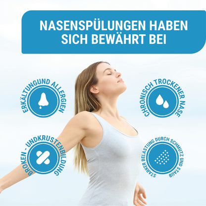 375g Nasenspülsalz für Nasenduschen | 150 Portionen und inkl. Dosierlöffel
