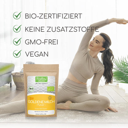 Goldene Milch Pulver BIO I Ashwagandha Kurkuma Latte Mix | 300g Golden Milk